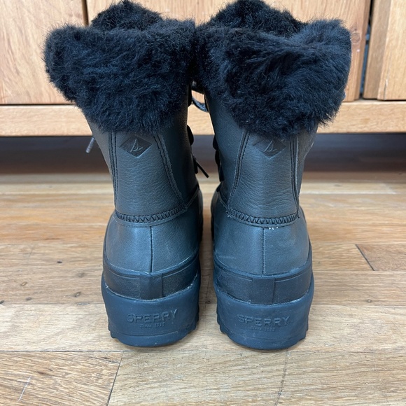 Sperry Maritime Winter Black Boots Size 8 - Picture 3 of 6